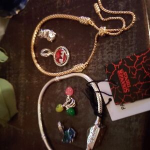 Pandora Gold and Silver Charm Bracelets with Colorful Accents